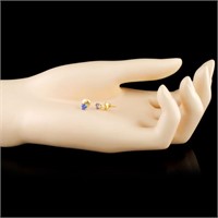 Tanzanite Earrings - 14K Gold - 0.70ctw