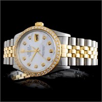 36MM DateJust Watch with Diamonds in YG/SS