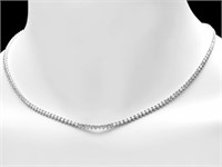8ct Diamond Necklace in 18k White Gold