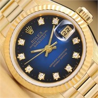 Rolex Ladies President Diamond 18 Kt Watch