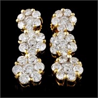 Diamond Earrings: 1.95ctw, 18K Yellow Gold