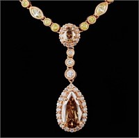 3.87ctw Diamond Necklace in 18K Rose Gold