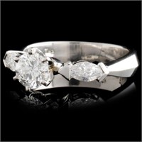 0.86ctw Diamond Ring in Solid Platinum