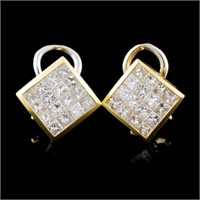 2.82ct Diamond Earrings in 18K Gold