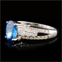 1.15ct Sapphire & 0.42ctw Diamond Ring in 14k WG