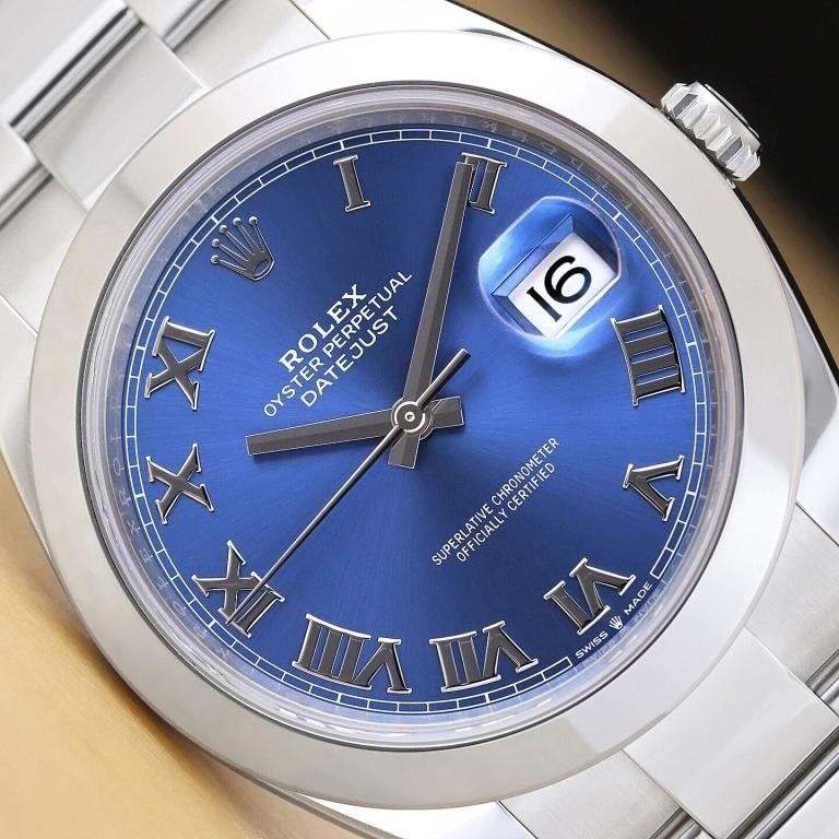 Rolex Datejust Blue Roman Dial Watch