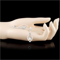 1.63ctw Diamond Earrings in 14K White Gold