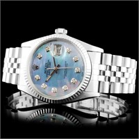 Diamond Rolex DateJust Watch Stainless Steel