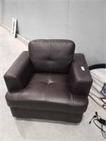 Faux Leather Armchair - 37 x 34"