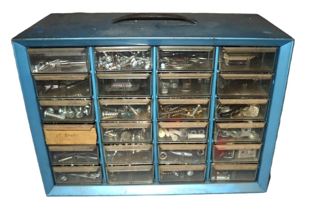 metal 24 drawer hardware organizer