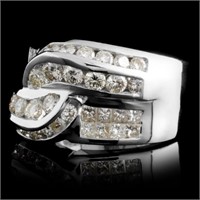 2.18ctw Diamond Ring in 18K White Gold