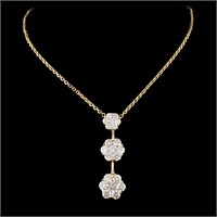 14K Gold Necklace with 2.10ctw Diamonds