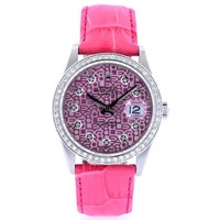36MM Pink Jubilee Rolex DateJust Diamond Watch