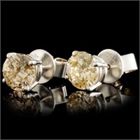 2.06ctw Diamond Stud Earrings in 14K Gold