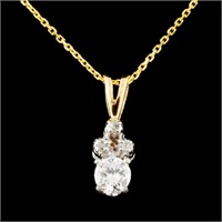 14K Gold Pendant with 0.26ctw Diamond