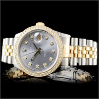 36mm Rolex DateJust Diamond Watch