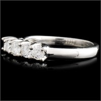 0.77ctw Diamond Platinum Ring