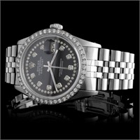 Diamond 36MM Rolex DateJust SS Watch