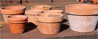 Terracotta Plant Pots set 8
