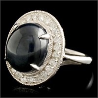 11.68ct Sapphire & 0.75ctw Diam Ring in 14K Gold
