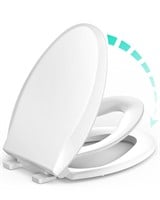 Elongated Toilet Seat with Built-in Potty Training