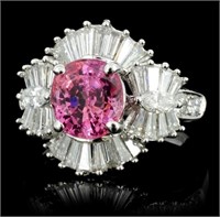 2.26ct Spinel & 1.51ct Diam Ring in 18K White Gold