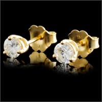 14K Gold Earrings with 0.46ctw Diamonds