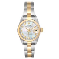 Rolex Ladies Date-Just Steel & Y Gold MOP Dial Oys