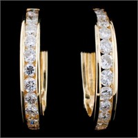 14K Gold Diamond Earrings - 2.47ctw