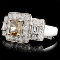 2.06ctw Fancy Color Diamond Ring in White Gold
