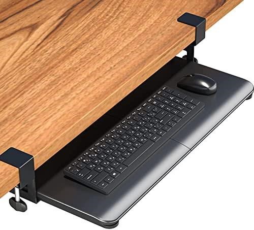 BONTEC Keyboard Tray Under Desk, Pull Out Keyboard