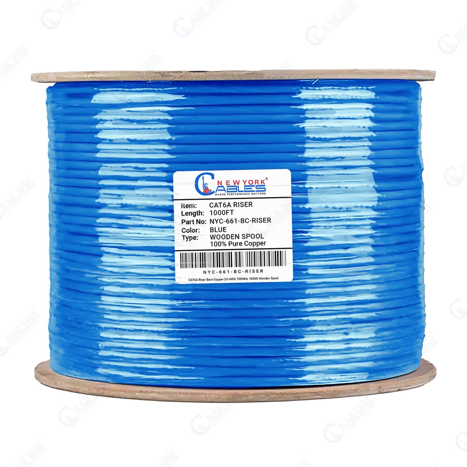 NewYork Cables Cat6a Riser Cable 1000ft - Certifie