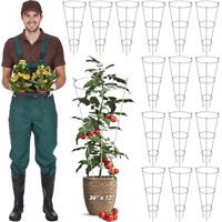 Gisafai 15 Pack Folding Tomato Cages Metal Plant S