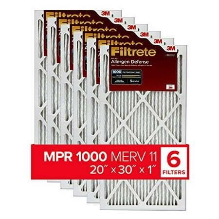 $158  Filtrete 20x30x1 AC Filter MPR 1000 6-Pack