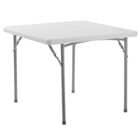 $95  36x36 in. Gray Plastic Top  Metal Frame Table