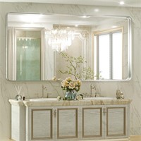 $440  Silver Bathroom Mirror by TETOTE  72x36