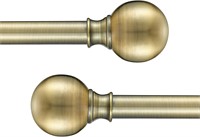 $38  2 Pack Industrial Curtain Rods  72-144 Brass