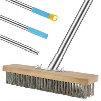 AMZQ Stainless Steel Deck Wire Brush with 5.9 Ft L