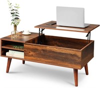 $66  Lift-Top Wood Coffee Table with Storage  Brow