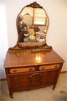 ANTIQUE "BUILT BY JOHN" DRESSER WITH MIRROR