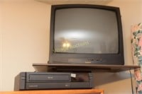 BOX TV WITH VHS PLAYER