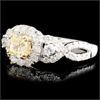 18K Gold Ring w/ 1.35ctw Fancy Color Diamonds