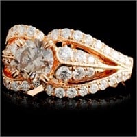 18K Gold Ring w/ 2.20ctw Fancy Color Diamonds