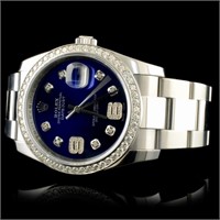 36MM Rolex DateJust 116200 1.35ct Diamonds SS
