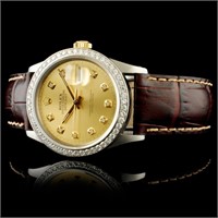 36MM Rolex DateJust 1.35ct Diamond Watch YG/SS