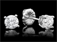 1.50ct Diamond Earrings in 14k White Gold