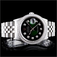 Diamond 36MM Rolex DateJust Watch SS