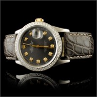 36MM Rolex DateJust Watch 1.35ct Diamond YG/SS