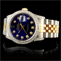 36MM Rolex with 1.50ctw Diamonds: DateJust Watch