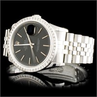 3.00ct Diamond Rolex DateJust Wristwatch SS (36MM)